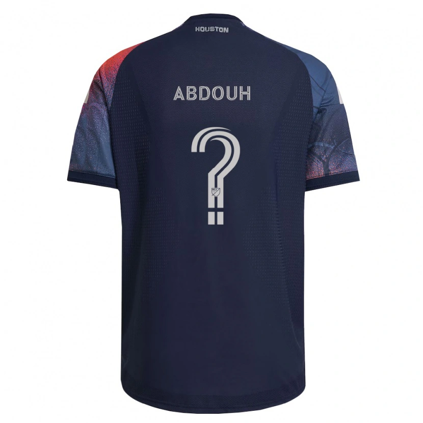 Danxen Niño Camiseta Adam Abdouh #0 Azul Profundo Blanco Naranja 2ª Equipación 2026/27 La Camisa