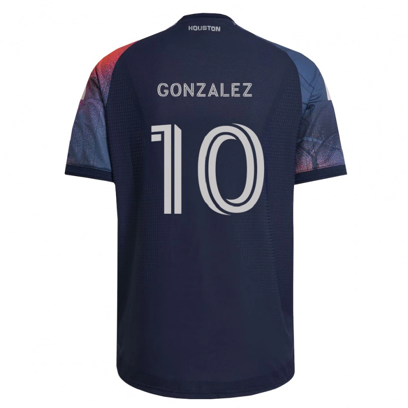 Danxen Niño Camiseta Yair González #10 Azul Profundo Blanco Naranja 2ª Equipación 2026/27 La Camisa