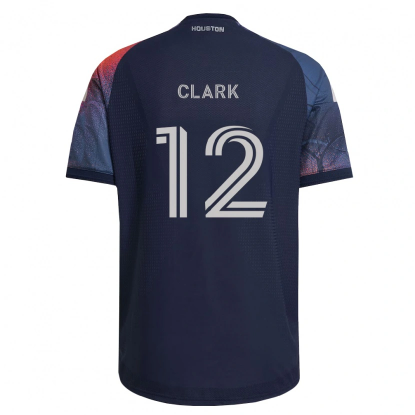 Danxen Niño Camiseta Steve Clark #12 Azul Profundo Blanco Naranja 2ª Equipación 2026/27 La Camisa