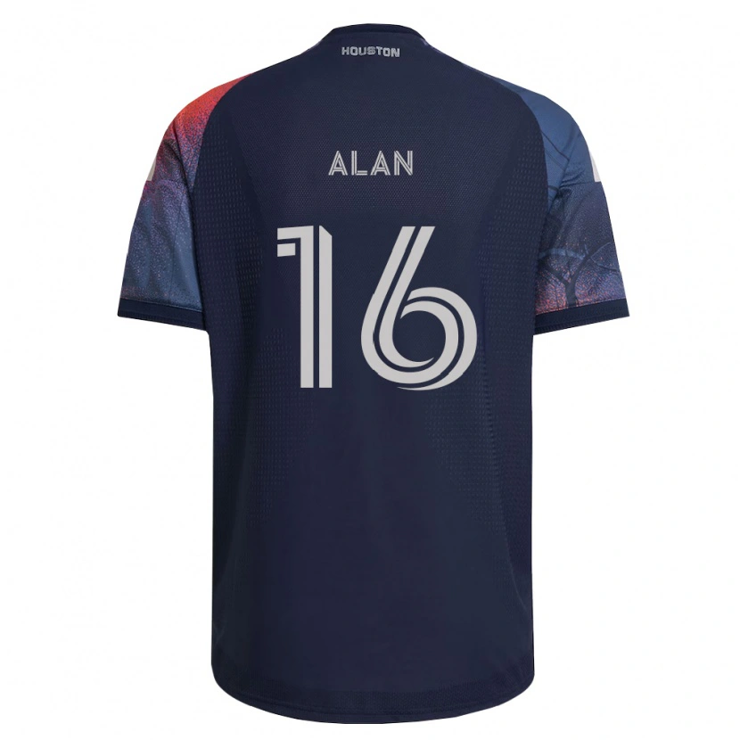 Danxen Niño Camiseta Alan Aparecido Martins Ferreira #16 Azul Profundo Blanco Naranja 2ª Equipación 2026/27 La Camisa