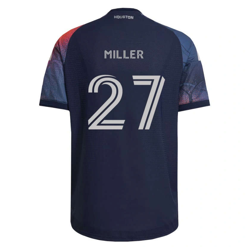 Danxen Niño Camiseta Reese Miller #27 Azul Profundo Blanco Naranja 2ª Equipación 2026/27 La Camisa