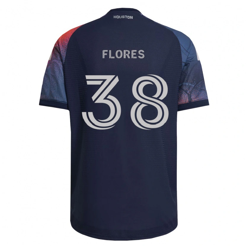 Danxen Niño Camiseta Omar Flores #38 Azul Profundo Blanco Naranja 2ª Equipación 2026/27 La Camisa