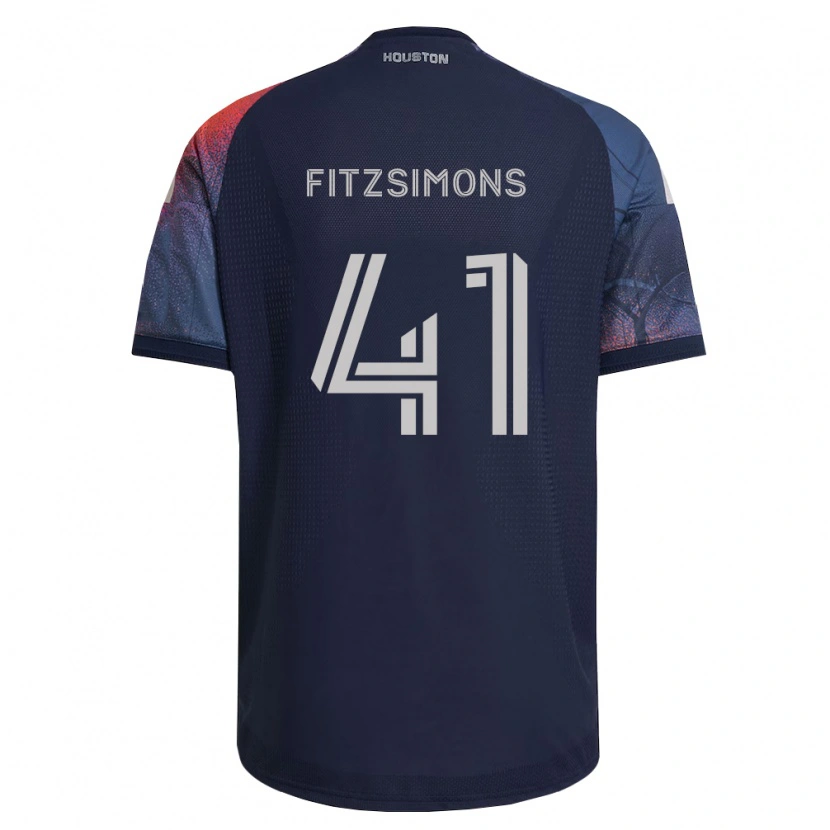 Danxen Niño Camiseta Brogan Fitzsimons #41 Azul Profundo Blanco Naranja 2ª Equipación 2026/27 La Camisa