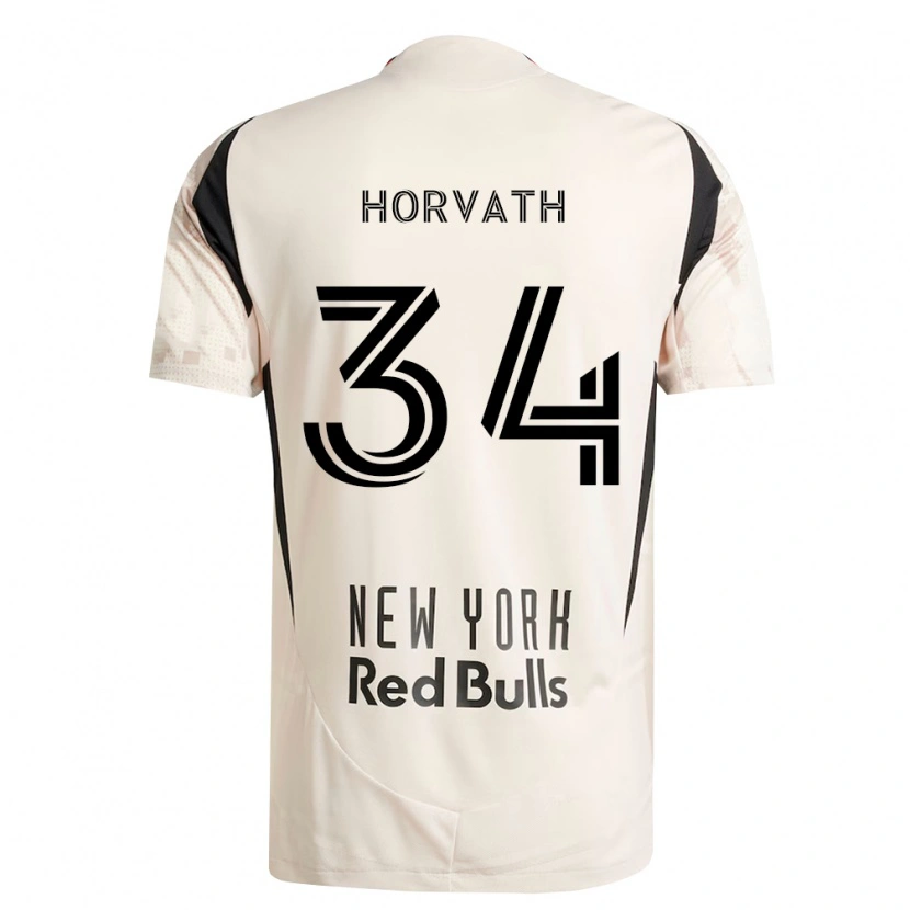 Danxen Niño Camiseta Ethan Horvath #34 Blanco Roto Rojo Negro 2ª Equipación 2026/27 La Camisa