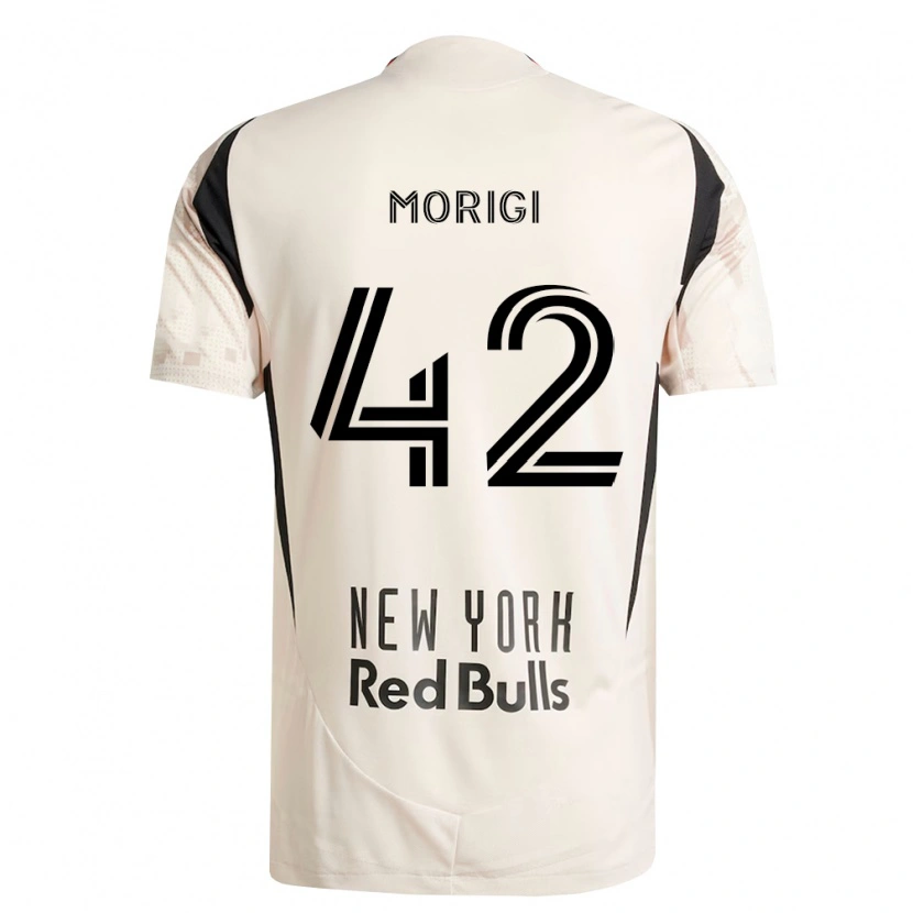 Danxen Niño Camiseta Marco Morigi #42 Blanco Roto Rojo Negro 2ª Equipación 2026/27 La Camisa