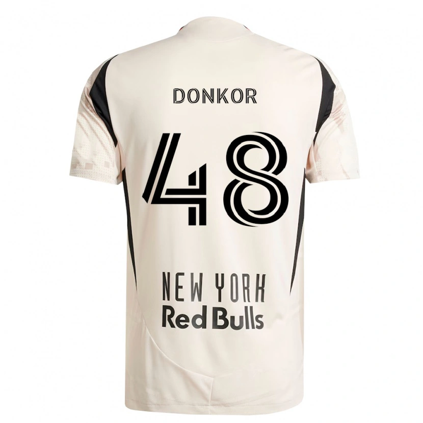 Danxen Niño Camiseta Ronald Donkor #48 Blanco Roto Rojo Negro 2ª Equipación 2026/27 La Camisa