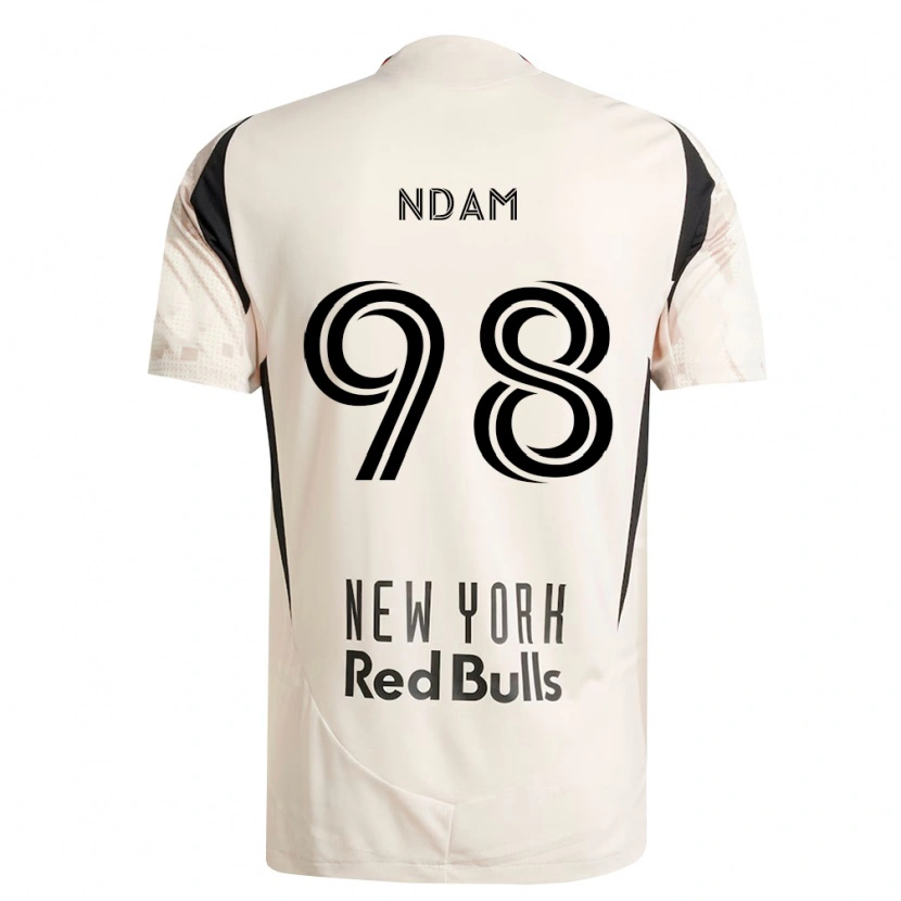 Danxen Niño Camiseta Hassan Ndam #98 Blanco Roto Rojo Negro 2ª Equipación 2026/27 La Camisa