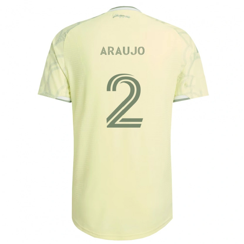 Danxen Niño Camiseta Miguel Araujo #2 Beige Blanco 2ª Equipación 2026/27 La Camisa