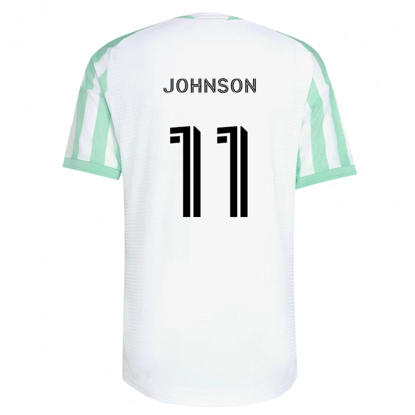 Danxen Niño Camiseta Emmanuel Johnson #11 Verde Claro Negro Blanco 2ª Equipación 2026/27 La Camisa