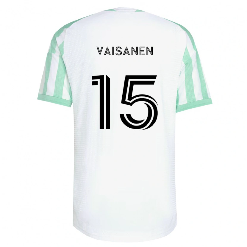 Danxen Niño Camiseta Leo Väisänen #15 Verde Claro Negro Blanco 2ª Equipación 2026/27 La Camisa