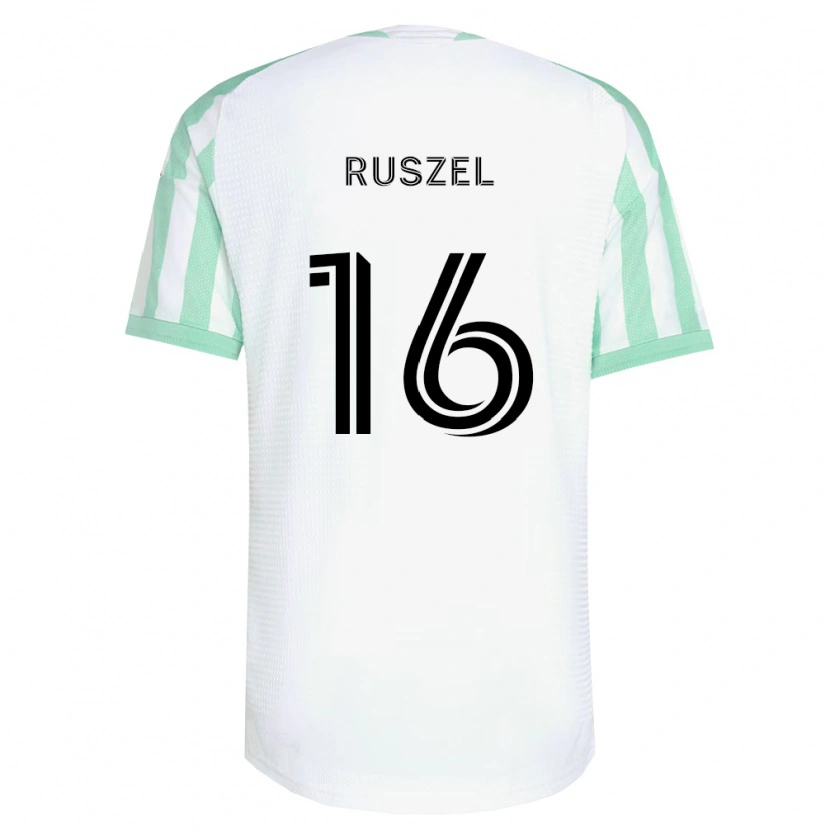 Danxen Niño Camiseta Marcel Ruszel #16 Verde Claro Negro Blanco 2ª Equipación 2026/27 La Camisa