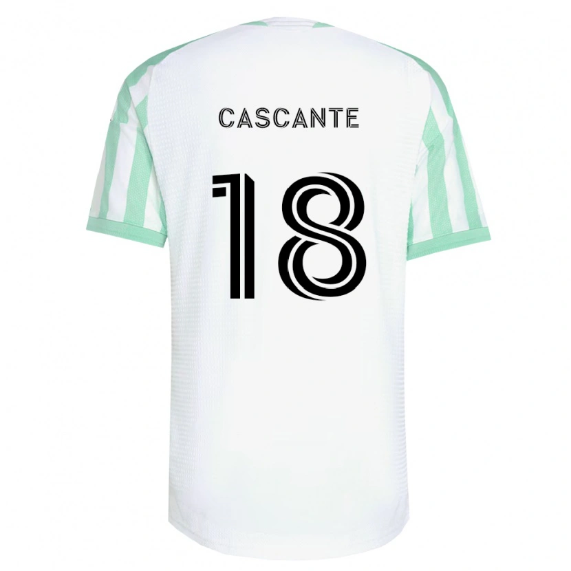 Danxen Niño Camiseta Julio Cascante #18 Verde Claro Negro Blanco 2ª Equipación 2026/27 La Camisa