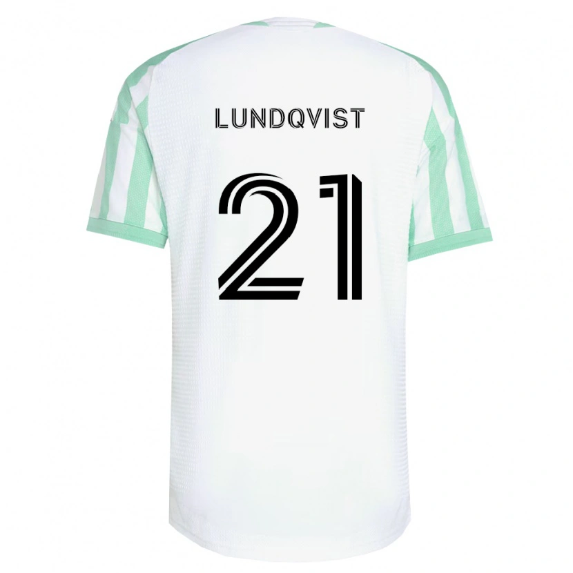 Danxen Niño Camiseta Adam Lundqvist #21 Verde Claro Negro Blanco 2ª Equipación 2026/27 La Camisa