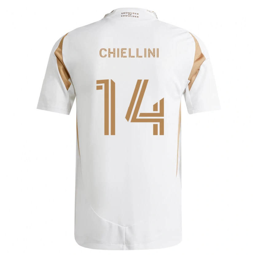 Danxen Niño Camiseta Giorgio Chiellini #14 Blanco Marrón 2ª Equipación 2026/27 La Camisa