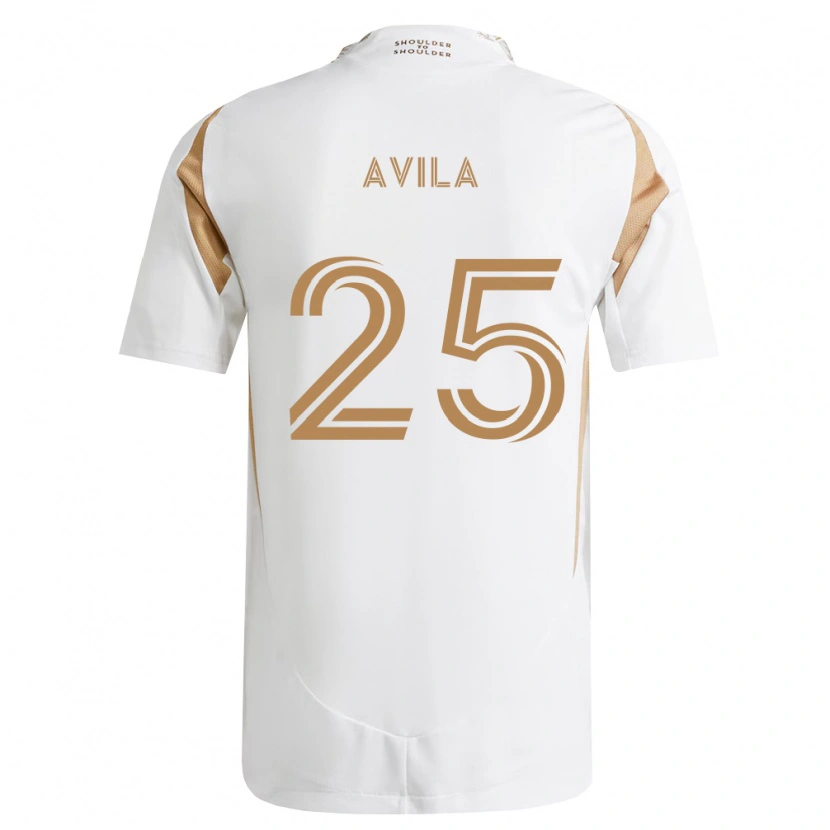 Danxen Niño Camiseta Armando Avila #25 Blanco Marrón 2ª Equipación 2026/27 La Camisa