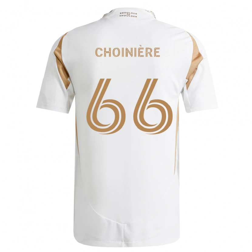 Danxen Niño Camiseta Mathieu Choinière #66 Blanco Marrón 2ª Equipación 2026/27 La Camisa