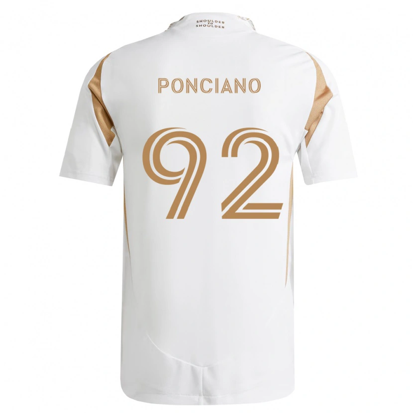 Danxen Niño Camiseta Emir Ponciano #92 Blanco Marrón 2ª Equipación 2026/27 La Camisa