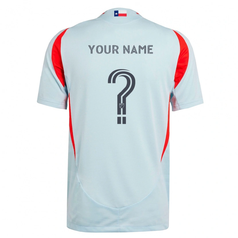 Danxen Niño Camiseta Su Nombre #0 Gris Oscuro Blanco Rojo 2ª Equipación 2026/27 La Camisa