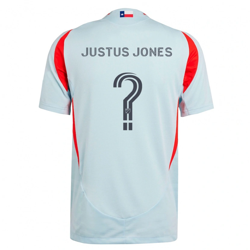 Danxen Niño Camiseta Justus Jones #0 Gris Oscuro Blanco Rojo 2ª Equipación 2026/27 La Camisa