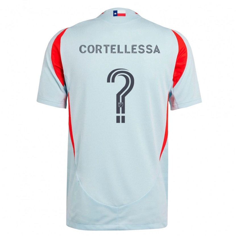 Danxen Niño Camiseta Michael Cortellessa #0 Gris Oscuro Blanco Rojo 2ª Equipación 2026/27 La Camisa