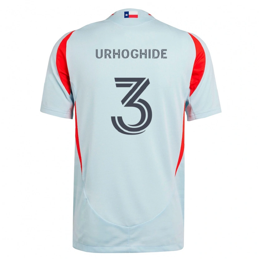 Danxen Niño Camiseta Osaze Urhoghide #3 Gris Oscuro Blanco Rojo 2ª Equipación 2026/27 La Camisa