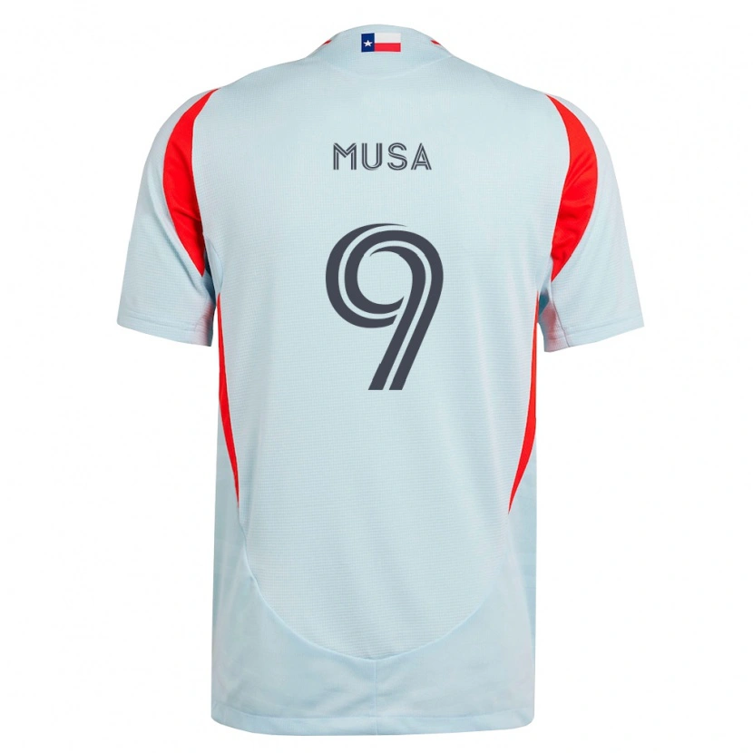 Danxen Niño Camiseta Petar Musa #9 Gris Oscuro Blanco Rojo 2ª Equipación 2026/27 La Camisa