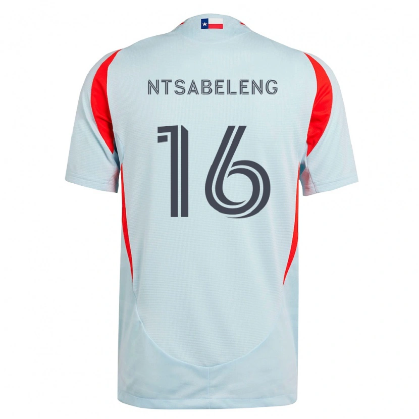 Danxen Niño Camiseta Tsiki Ntsabeleng #16 Gris Oscuro Blanco Rojo 2ª Equipación 2026/27 La Camisa