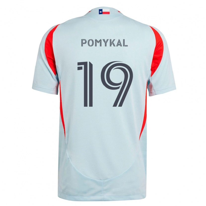Danxen Niño Camiseta Paxton Pomykal #19 Gris Oscuro Blanco Rojo 2ª Equipación 2026/27 La Camisa
