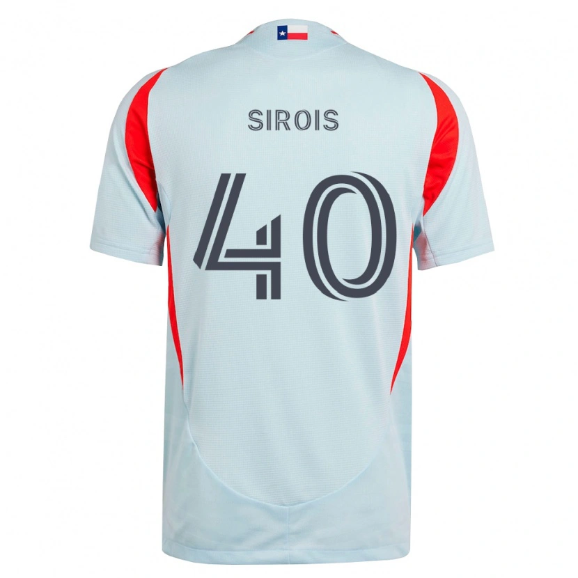 Danxen Niño Camiseta Jonathan Sirois #40 Gris Oscuro Blanco Rojo 2ª Equipación 2026/27 La Camisa