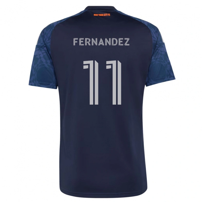 Danxen Niño Camiseta Julián Fernández #11 Azul Profundo Blanco 2ª Equipación 2026/27 La Camisa