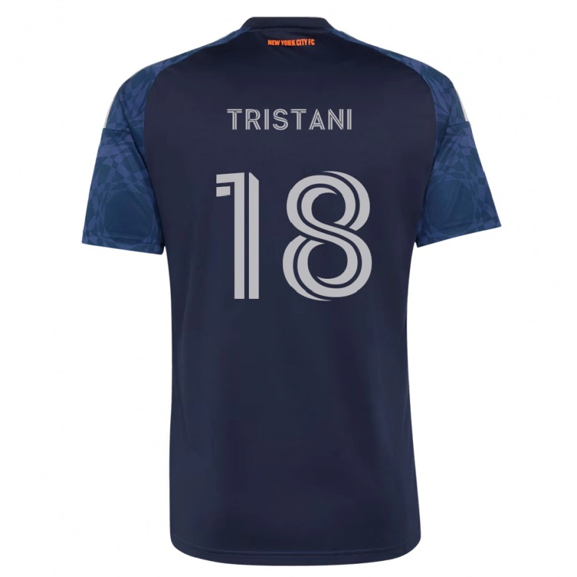 Danxen Niño Camiseta Cosimo Tristani #18 Azul Profundo Blanco 2ª Equipación 2026/27 La Camisa