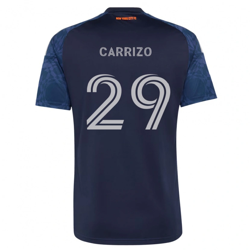 Danxen Niño Camiseta Máximo Carrizo #29 Azul Profundo Blanco 2ª Equipación 2026/27 La Camisa