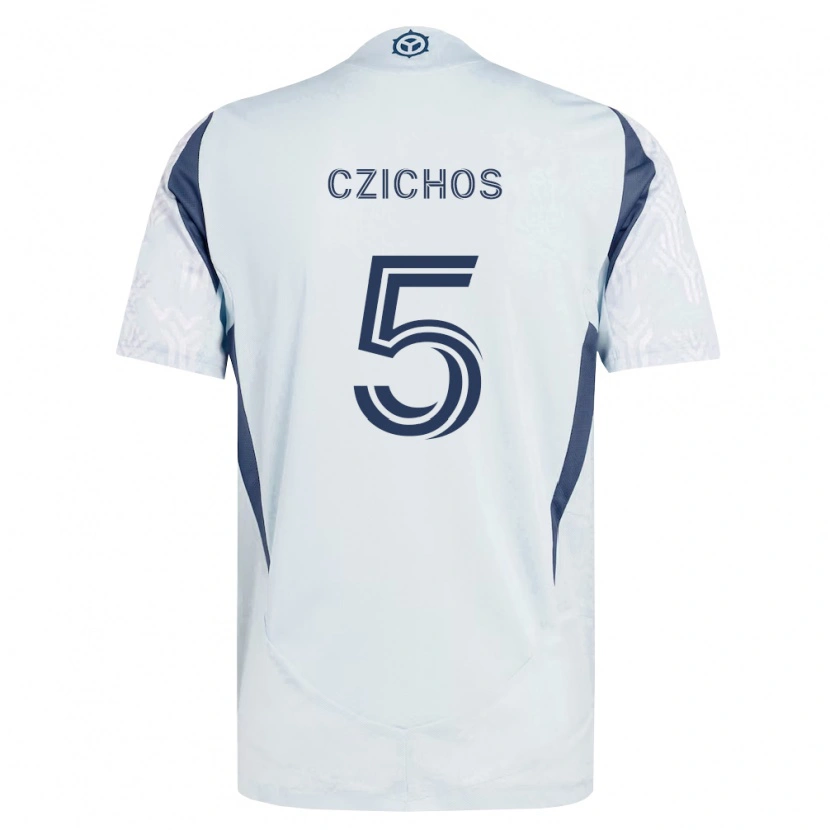 Danxen Niño Camiseta Rafael Czichos #5 Azul Gris Blanco 2ª Equipación 2026/27 La Camisa