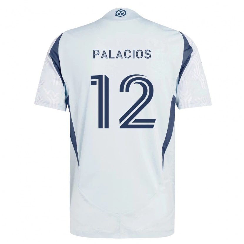 Danxen Niño Camiseta Denzel Palacios #12 Azul Gris Blanco 2ª Equipación 2026/27 La Camisa