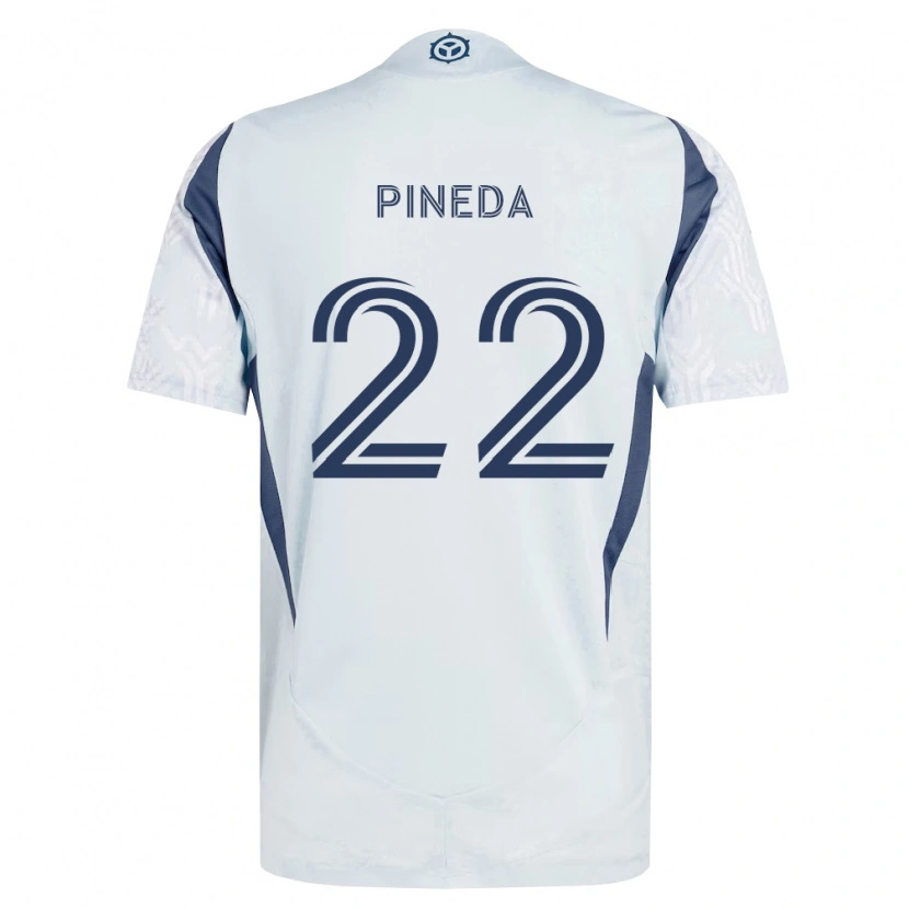Danxen Niño Camiseta Mauricio Pineda #22 Azul Gris Blanco 2ª Equipación 2026/27 La Camisa