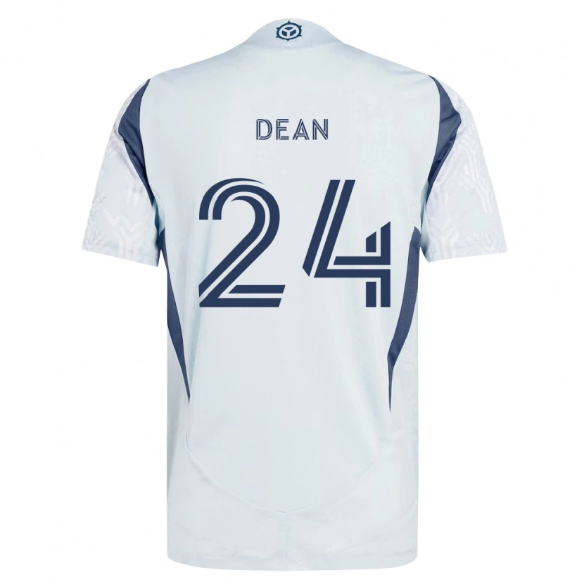 Danxen Niño Camiseta Jonathan Dean #24 Azul Gris Blanco 2ª Equipación 2026/27 La Camisa