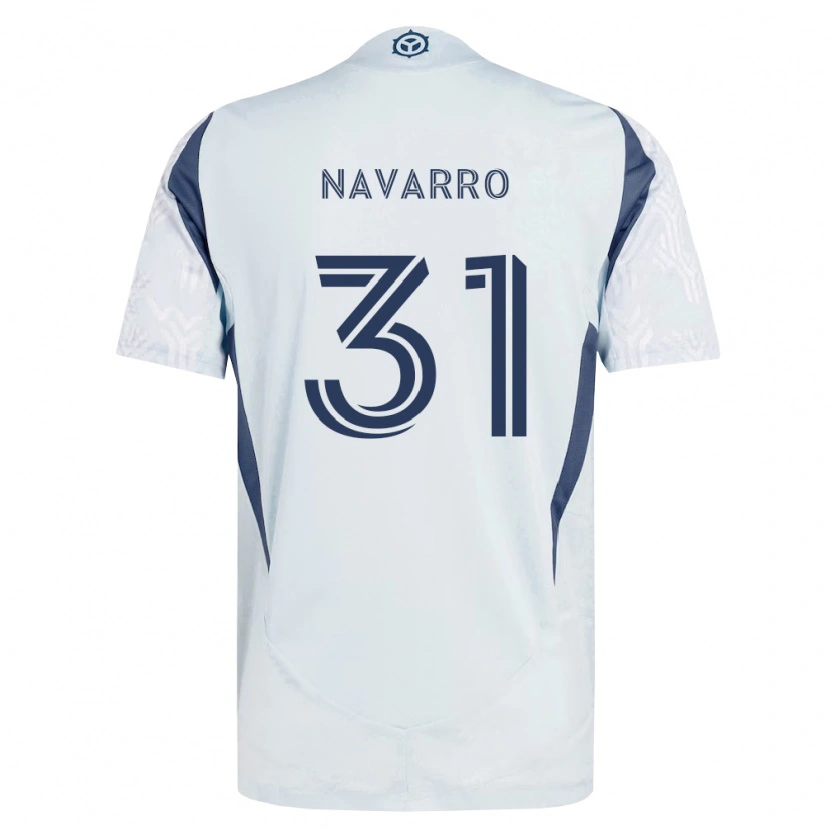 Danxen Niño Camiseta Federico Navarro #31 Azul Gris Blanco 2ª Equipación 2026/27 La Camisa