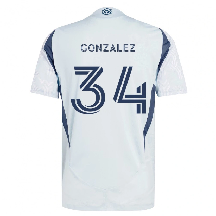 Danxen Niño Camiseta Omar González #34 Azul Gris Blanco 2ª Equipación 2026/27 La Camisa