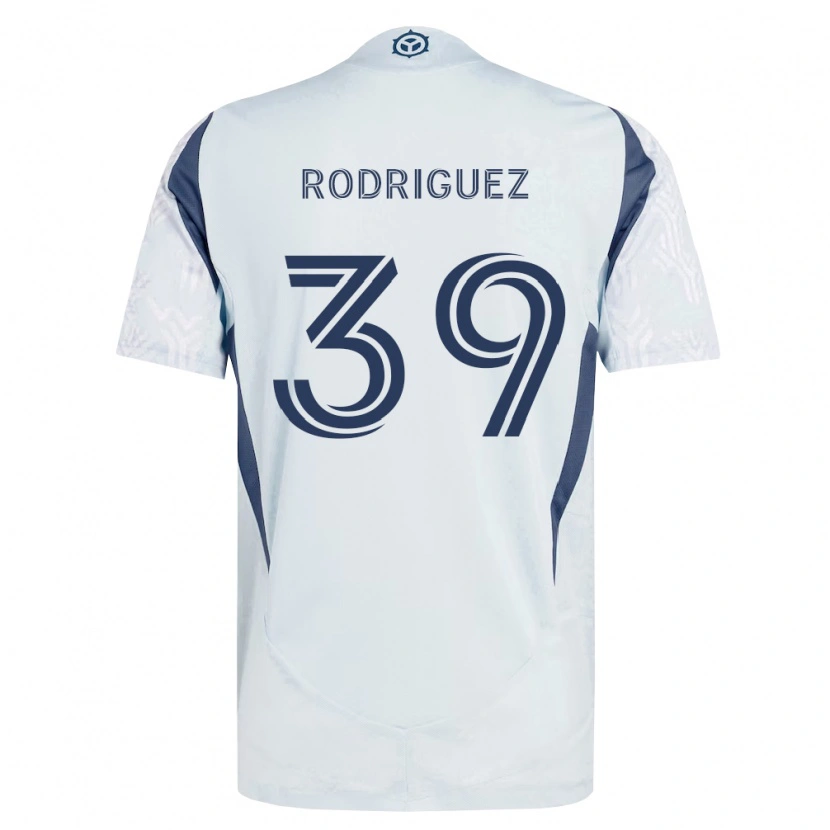 Danxen Niño Camiseta Allan Rodriguez #39 Azul Gris Blanco 2ª Equipación 2026/27 La Camisa