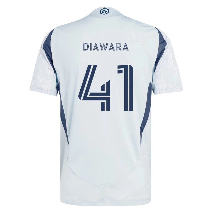 Danxen Niño Camiseta Tidiane Diawara #41 Azul Gris Blanco 2ª Equipación 2026/27 La Camisa