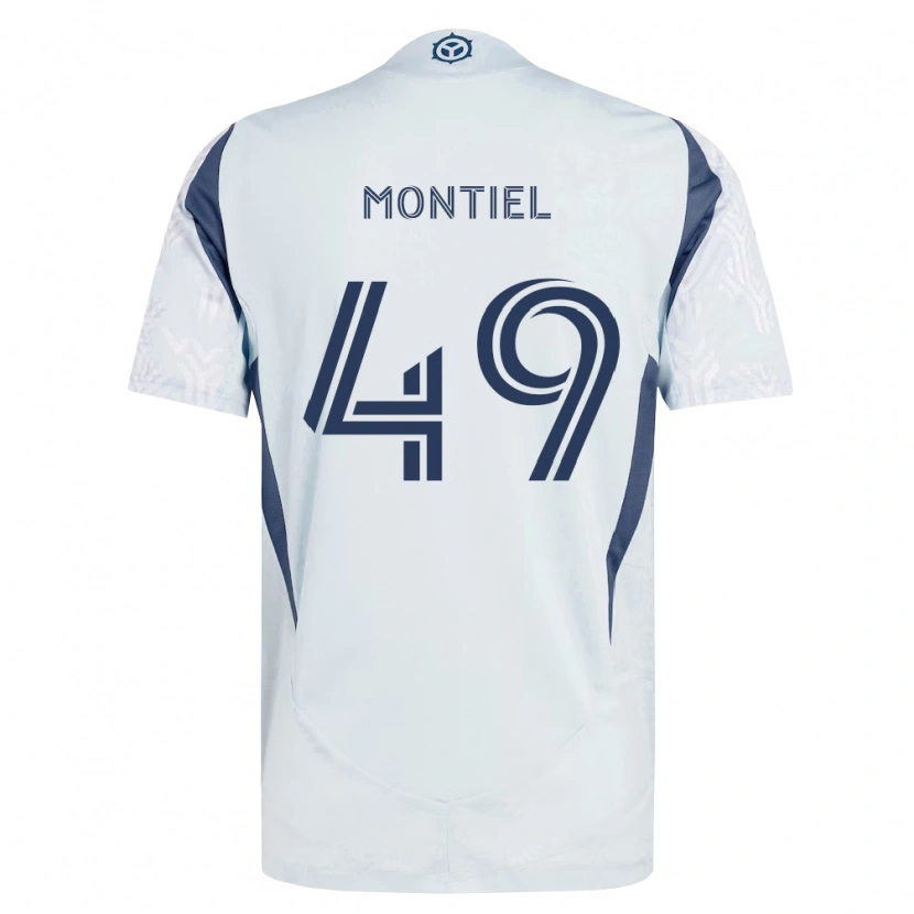 Danxen Niño Camiseta Jhonier Montiel #49 Azul Gris Blanco 2ª Equipación 2026/27 La Camisa