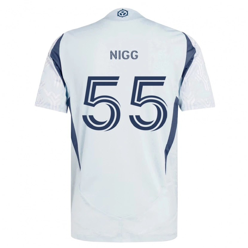 Danxen Niño Camiseta Damian Nigg #55 Azul Gris Blanco 2ª Equipación 2026/27 La Camisa