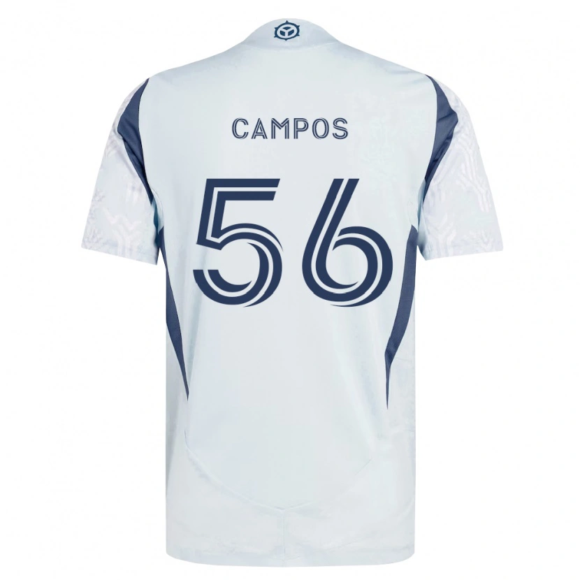 Danxen Niño Camiseta Edgar Campos #56 Azul Gris Blanco 2ª Equipación 2026/27 La Camisa
