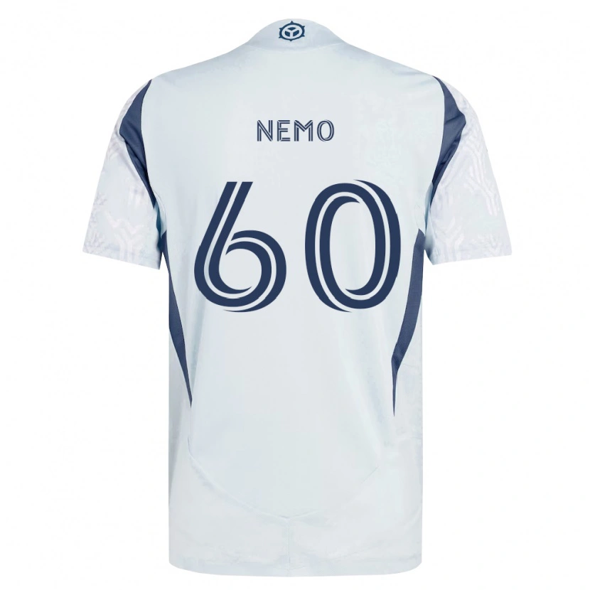Danxen Niño Camiseta Jason Nemo #60 Azul Gris Blanco 2ª Equipación 2026/27 La Camisa