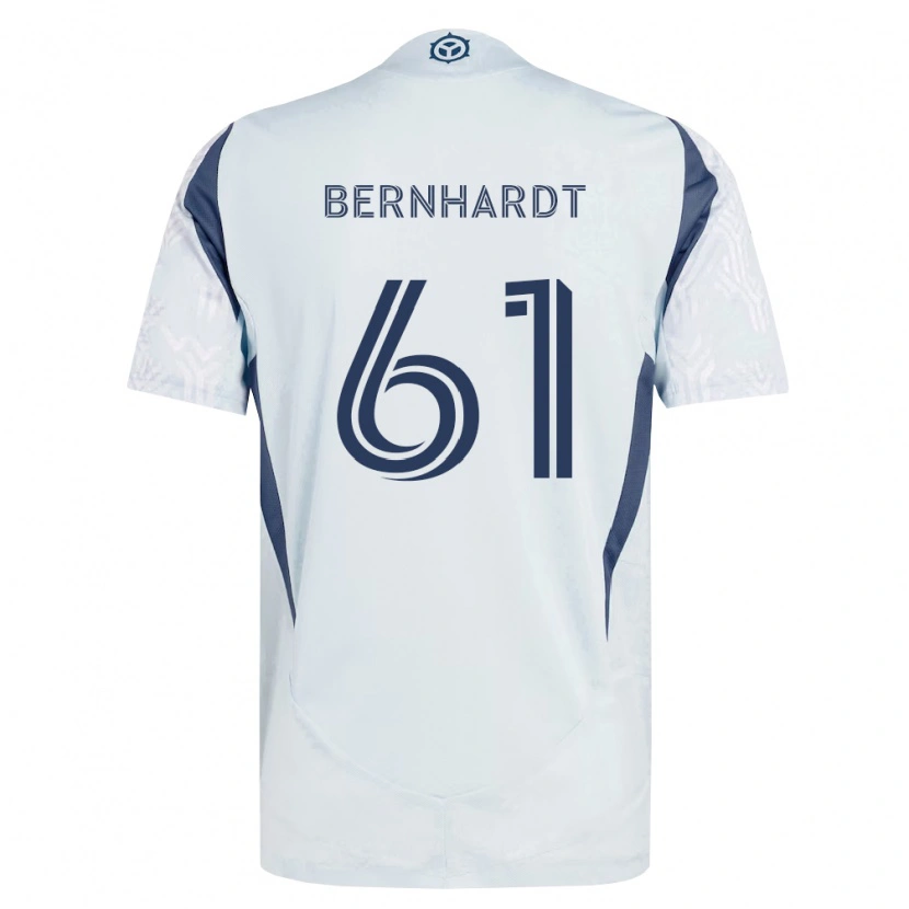 Danxen Niño Camiseta Harrison Bernhardt #61 Azul Gris Blanco 2ª Equipación 2026/27 La Camisa