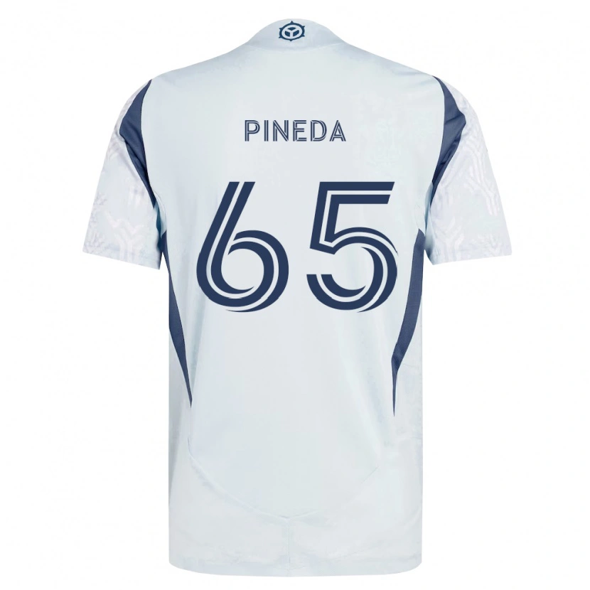 Danxen Niño Camiseta Oscar Pineda #65 Azul Gris Blanco 2ª Equipación 2026/27 La Camisa