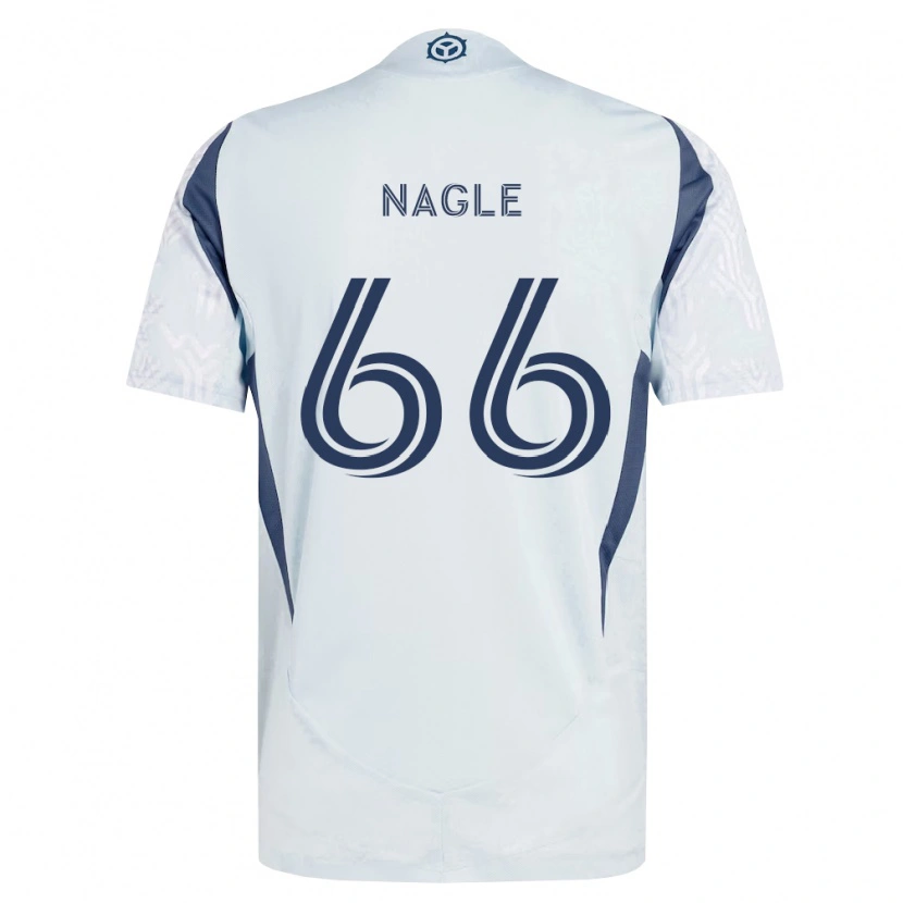 Danxen Niño Camiseta Chase Nagle #66 Azul Gris Blanco 2ª Equipación 2026/27 La Camisa