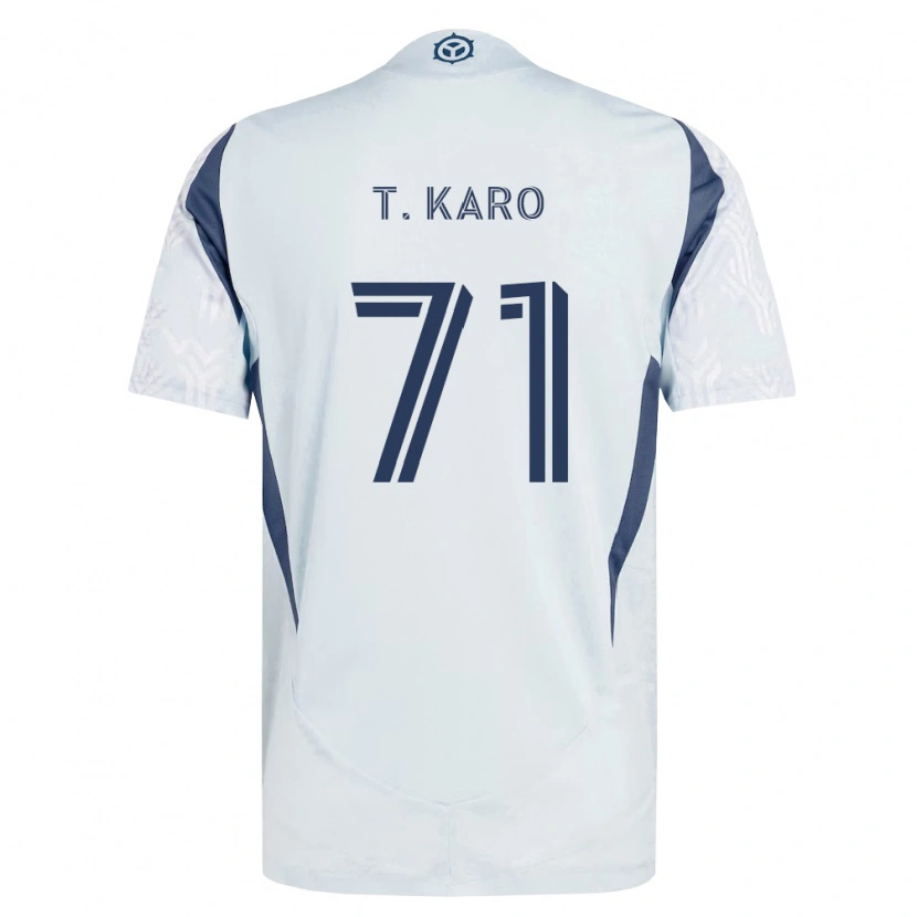 Danxen Niño Camiseta David Tchétchao Karo #71 Azul Gris Blanco 2ª Equipación 2026/27 La Camisa