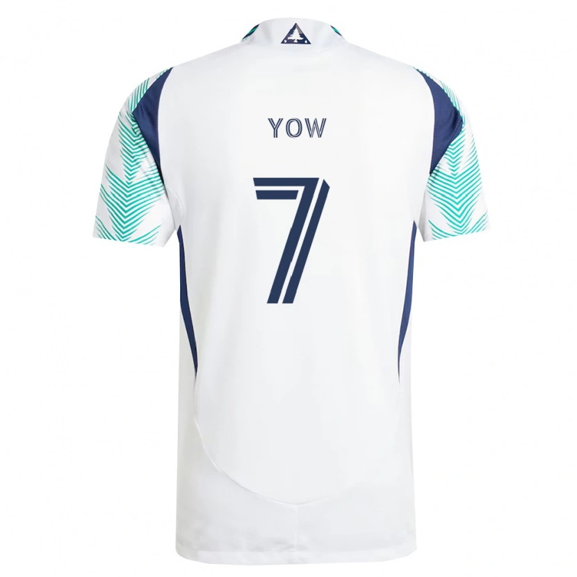 Danxen Niño Camiseta Griffin Yow #7 Blanco Azul Marino Verde Claro 2ª Equipación 2026/27 La Camisa