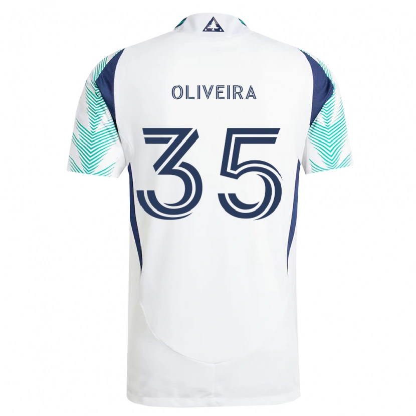Danxen Niño Camiseta Cristiano Oliveira #35 Blanco Azul Marino Verde Claro 2ª Equipación 2026/27 La Camisa